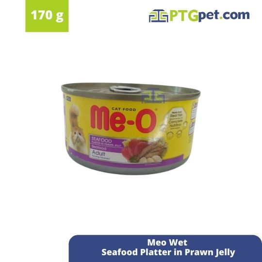 Meo Wet 170Gr (Seafood Platter in Prawn Jelly) 