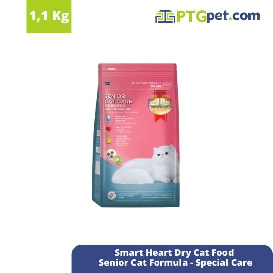 Smart Heart Dry Cat Food Senior Cat Formula 1.1Kg-Special Care