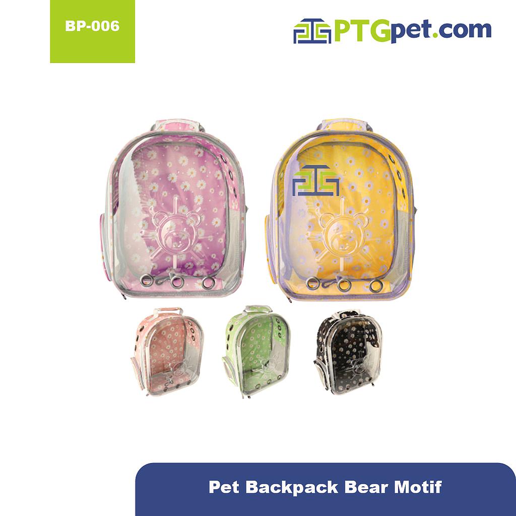 Pet Backpack Bear Motif (BP-006) C_Tas
