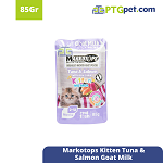 Markotops Pouch Kitten Tuna &amp; Salmon W/Goat Milk 85gr