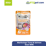 Markotops Pouch Tuna &amp; Salmon W/Goat Milk 85gr