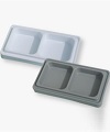 ATS-CT-0014 Petbowl Double (Grey &amp; White 27*15.4 cm)